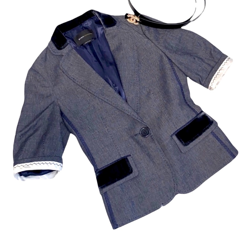 🌻5 for $15🏷️ BCBG MaxAzria Short Sleeve Velvet Blazer- Size- Small